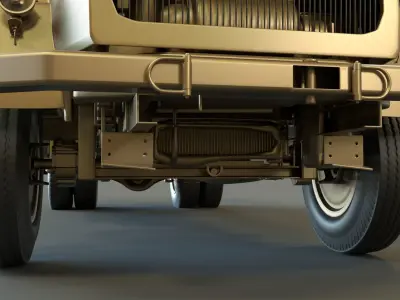 Millitary Truck Low-poly 3D model