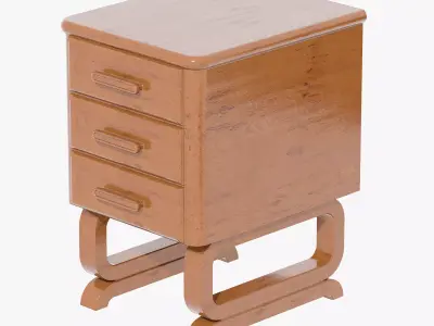 Antique Timber Small Drawer Carpentered Craft Malaysia 3D model