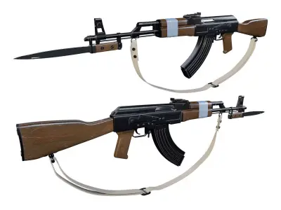 Kalashnikov assault rifle AK-74 3D model