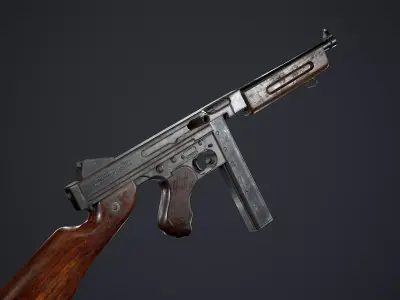 Thompson M1 Low-poly 3D model purchase