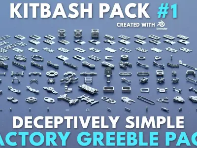 Factory Greeble Kitbash Pack 1 3D model