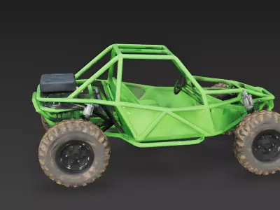 Green Venom Off-Road Buggy 3D Model Low-poly 3D model