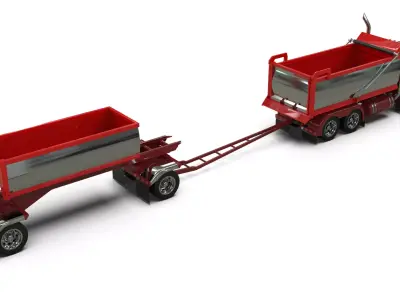 1967 Peterbilt 351 LW Transfer Dump Truck 3D model