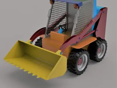 Front Loader Low-poly 3D model