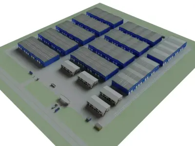 Industrial Buildings 3D model