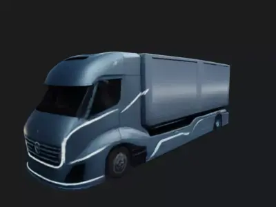 Futuristic Landscaping Truck 3D Model 3D model