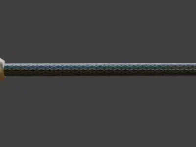 Small set of maces Low-poly 3D model