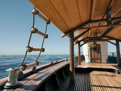 Fishing boat Low-poly 3D model by 3DLIFE-BY-GABE from CGTrader (Low-poly)