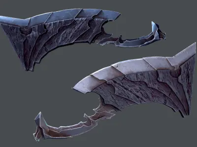Ancient Cleaver - LowPoly model - Game Ready Low-poly 3D model