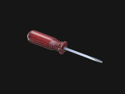 Screwdriver Low-poly 3D model 6