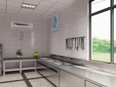 Commercial Kitchen 5 3D model purchase