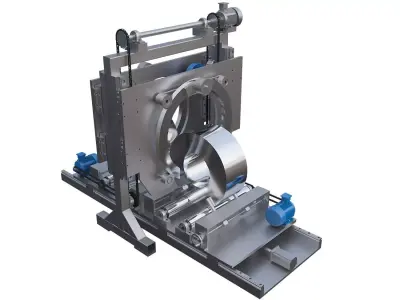 Automatic feeding equipment for wiper steel strip 3D model