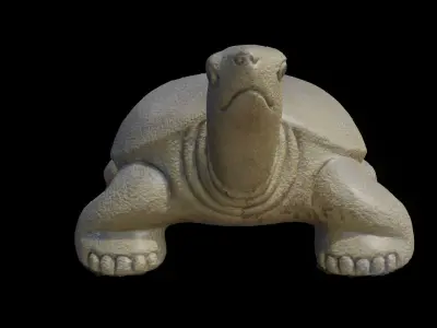 Korean style turtle statue 3D model