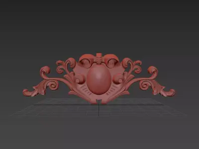 Classical Stone Carving 03 Low-poly 3D model