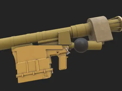 Igla short range man portable air Low-poly 3D model