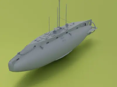 HMS Holland - Submarine Low-poly 3D model