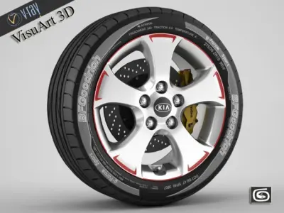 Wheel Kia 7 3D model
