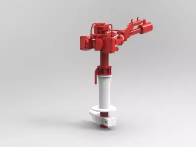 Extinguishing monitor for rescue cruiser Hermann Rudolf Meyer 3D print model