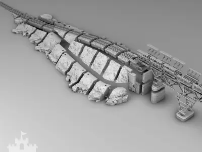 Railway bridge 3D print model