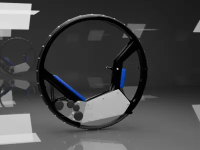 Monowheel 3D Model Low-poly 3D model