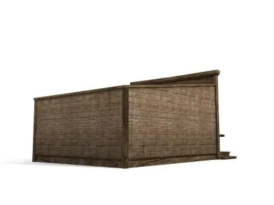 house wild west Low-poly 3D model