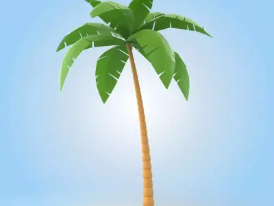 Cartoon Palm 3D model