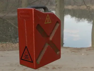 Fuel Container Low-poly 3D model