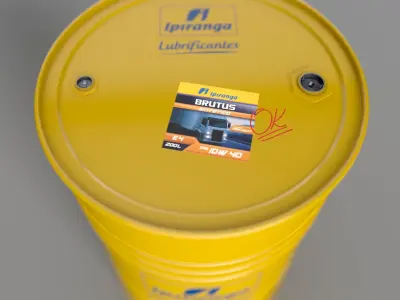 Realistic Ipiranga Barrel 3D Model Low-poly 3D model