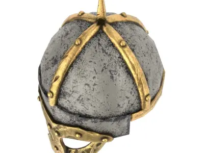 helm1 viking helmet Low-poly 3D model