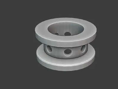 Mechanical Part 3D Model Low-poly 3D model
