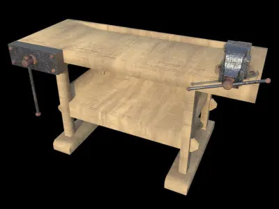 Workbench - PBR - Textured Low-poly 3D model