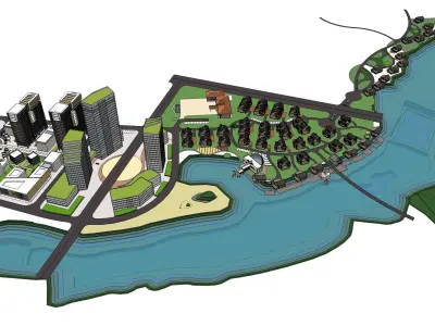 Sketchup Residential Complex W3 3D model