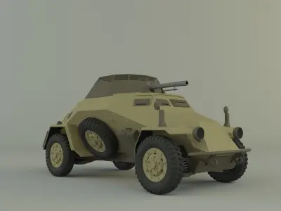 SDKFZ-222 military vehicle 3D model