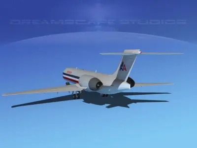 Boeing 717-200 American 3D model