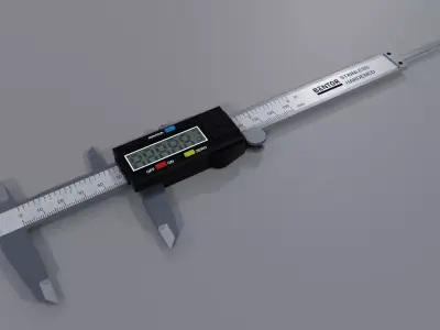 Digital caliper PBR Low-poly 3D model