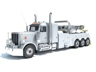 Recovery Service Wrecker Tow Truck 3D model