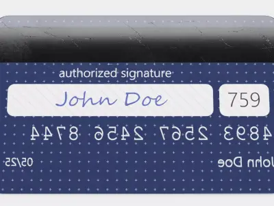 Credit Card V3 - Generic Payment Prop with Custom Design 3D model