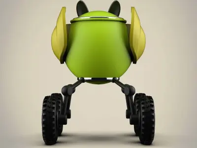Robot on wheels 3D model