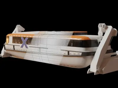 Tender Cruise Ship  Low-poly 3D model