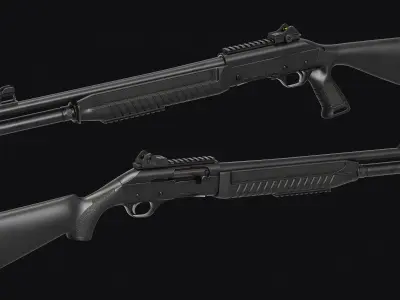 Fabarm Shotguns Low-poly 3D model