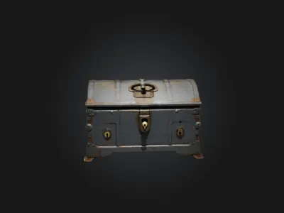 Lock Box Low-poly 3D model