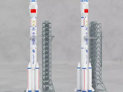 China launch vehicle 3D model