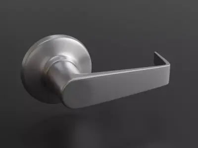 Door Handle Metal Low-poly 3D model