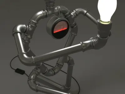 Industrial lamp Prometheus 3D model