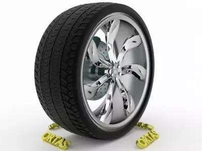ORTAS CAR WHEEL RIM 94 GAME READY WHEEL RIM TIRE 3D model