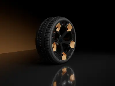 C5SMC type A wheel 3D model