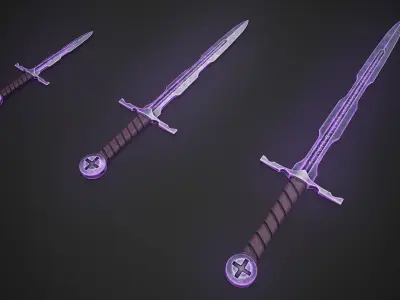 Templar Broadsword Low-poly 3D model