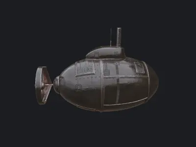 Submarine old bomb 3D model