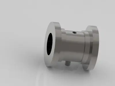 Brass Gear Component  High-Poly 3D Model 3D model