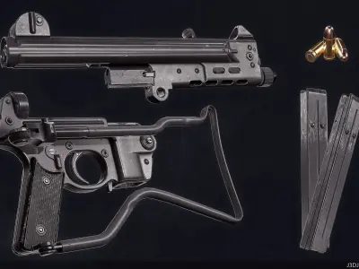 Walther MPK Low-poly 3D model